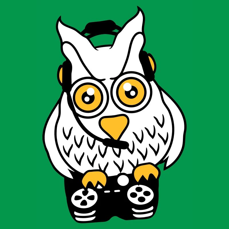 Gamer Owl Gaming Player Controller Headset Fun