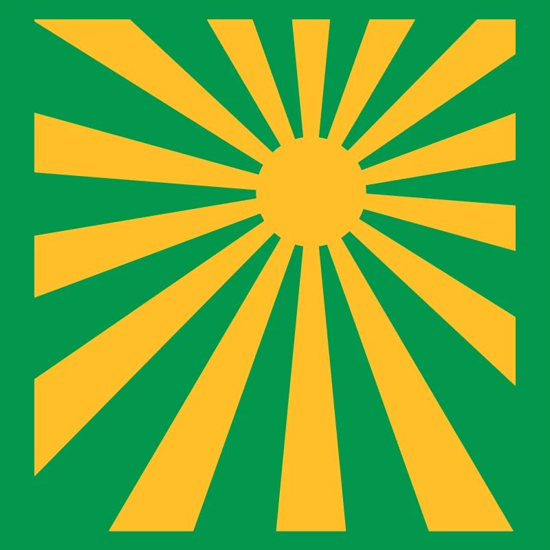 Sun rays rectangle design