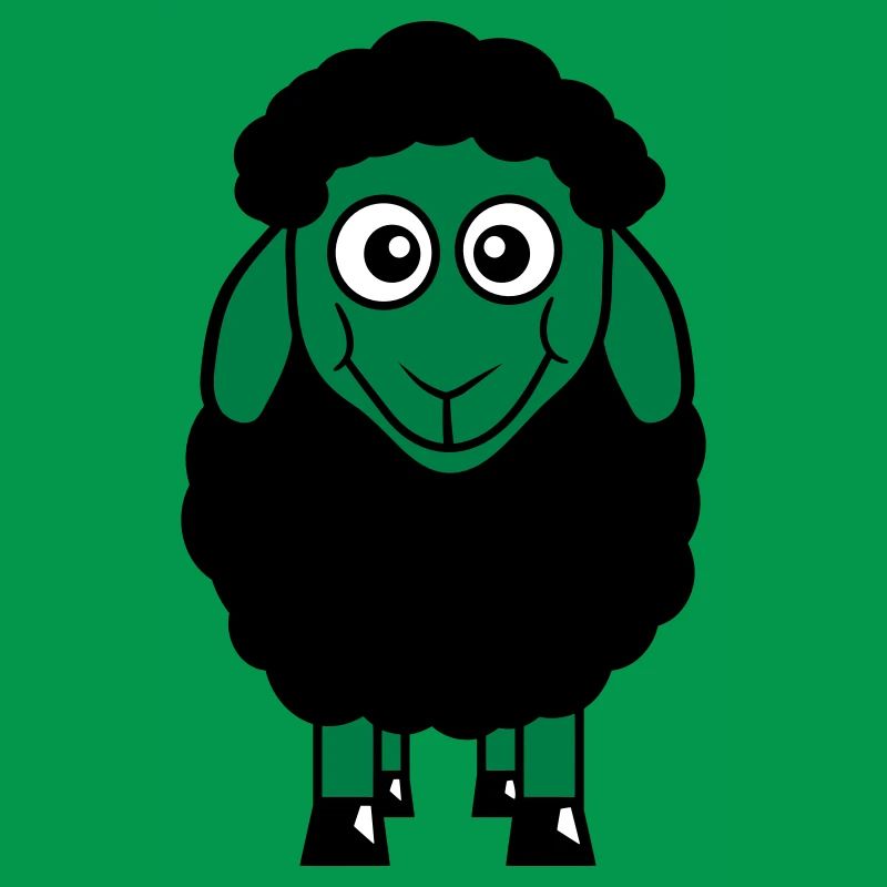 Black Sheep Small Cute Cute Lamb Cool Comic