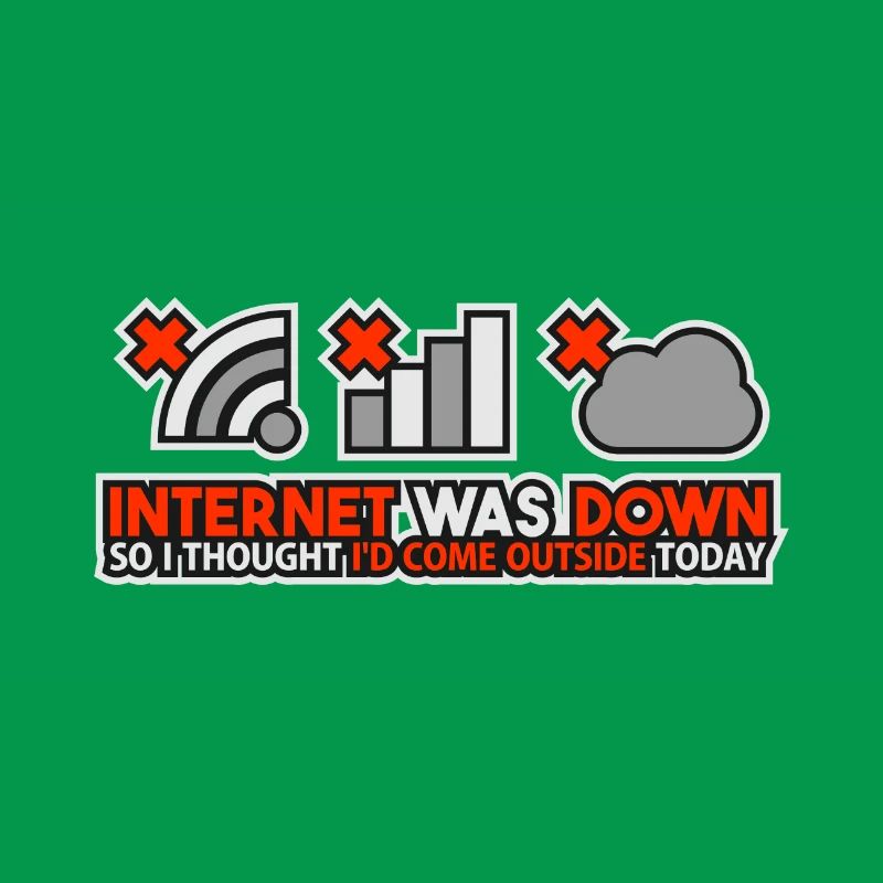 Internet Was Down - Offline Programmierer Computer