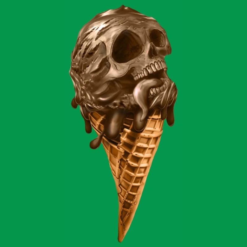 Softeis mit ätherischem Totenkopf