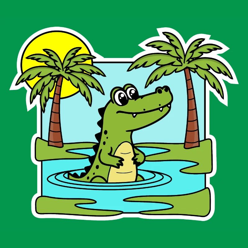 Ist das ein Krokodil oder ein Alligator im Sumpf?