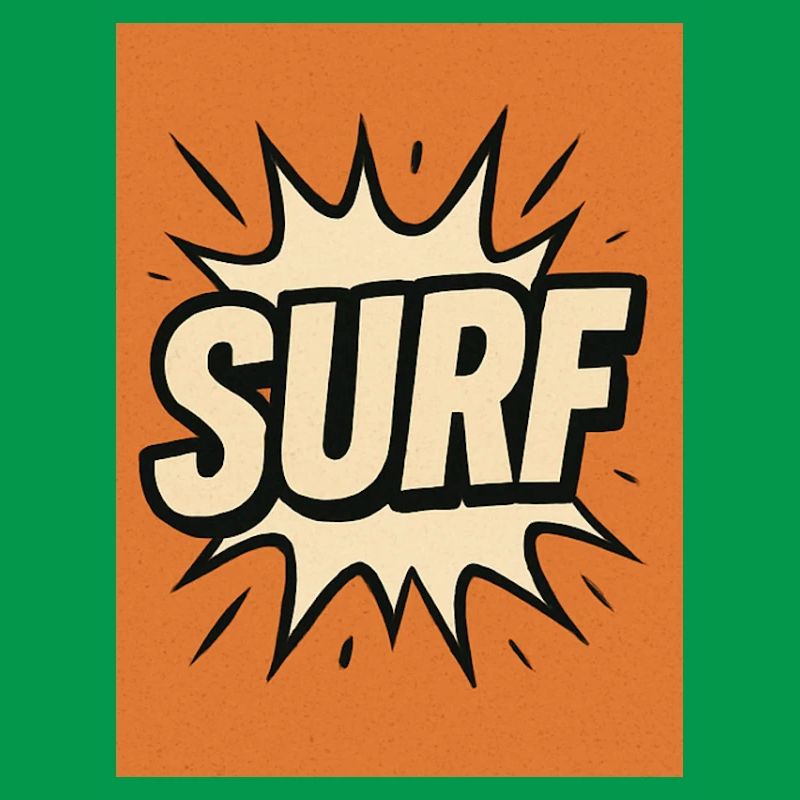 Conception d’explosion de bande dessinée de surf