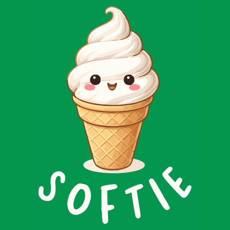 Softie. Softeis Liebe Eiscreme Statement