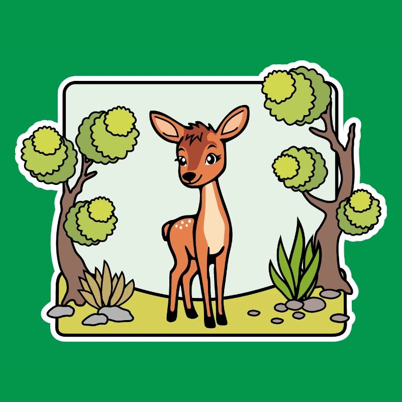 So ein niedliches Reh! Oder ist das ein Hirsch?