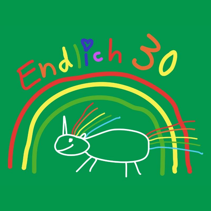 30. Geburtstag Einhorn Regenbogen Geschenkidee