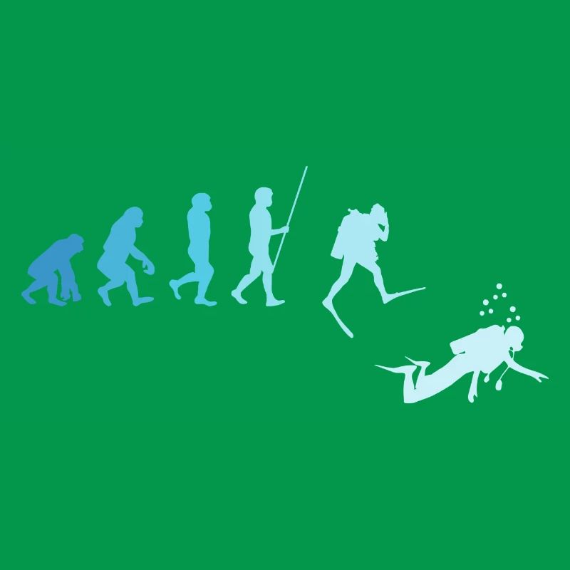 Diving Diver Evolution Retro Scuba