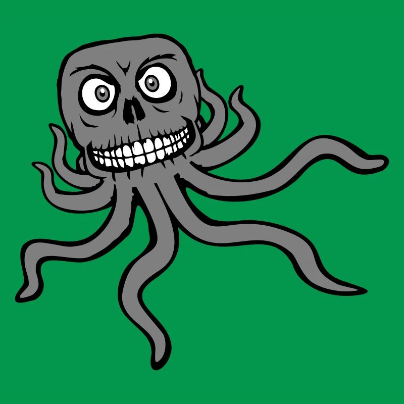 Oktopus Alien Monster Horror Außerirdischer Grinst