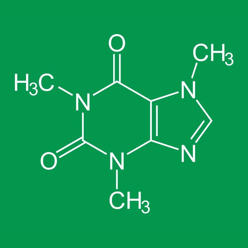 Caffeine molecule structural formula