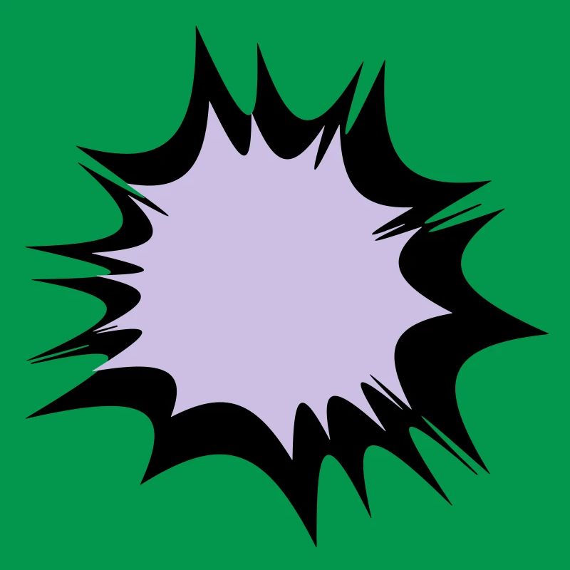 Comic speech bubble explosion