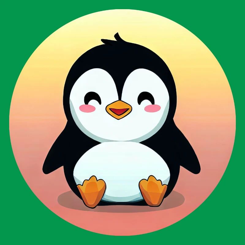Sunset Penguin: Tout simplement mignon