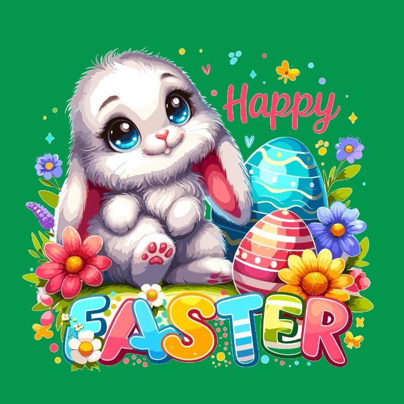Happy Easter - Easter Bunny Illustration