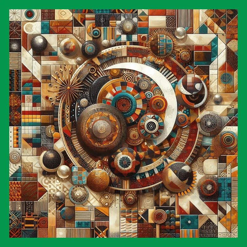 Afro style celestial patterns