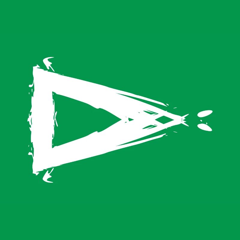 Triangle design brush shape math white