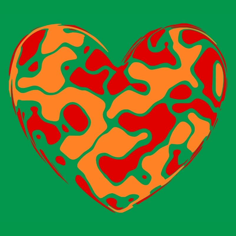 orangenes Herz Herzen Geschenk Muttertag Mutter