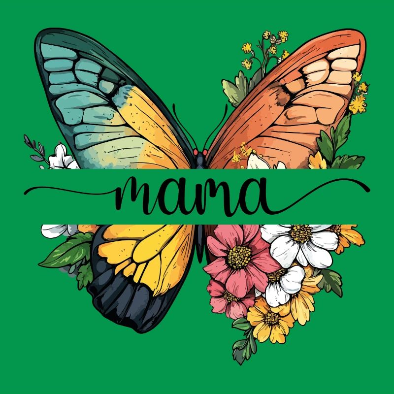 Mama Schmetterling Blumen Beste Mutter Muttertag