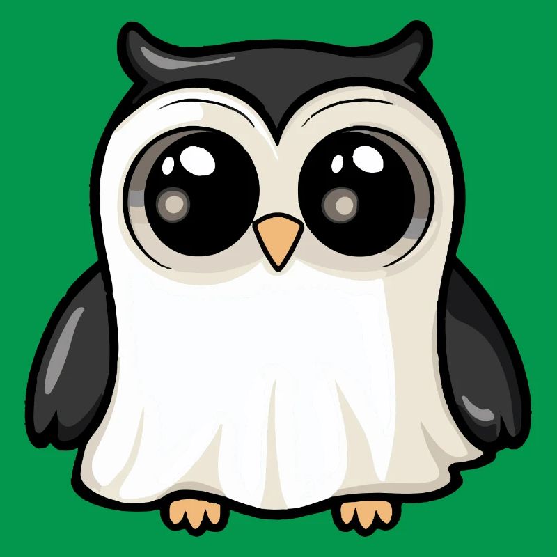Owl Halloween Comic Ghost