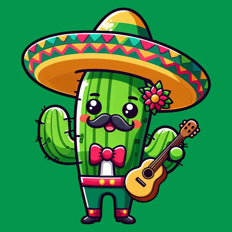 Cinco de Mayo Cactus Mariachi Guitariste