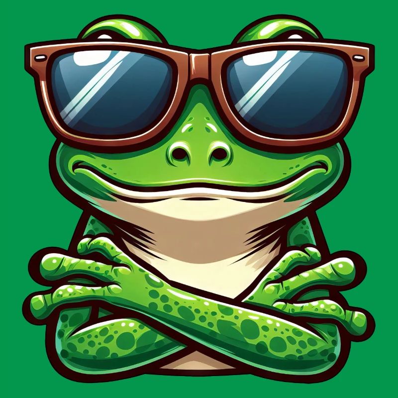 Cool Frog Toad Toad Sunglasses Cartoon