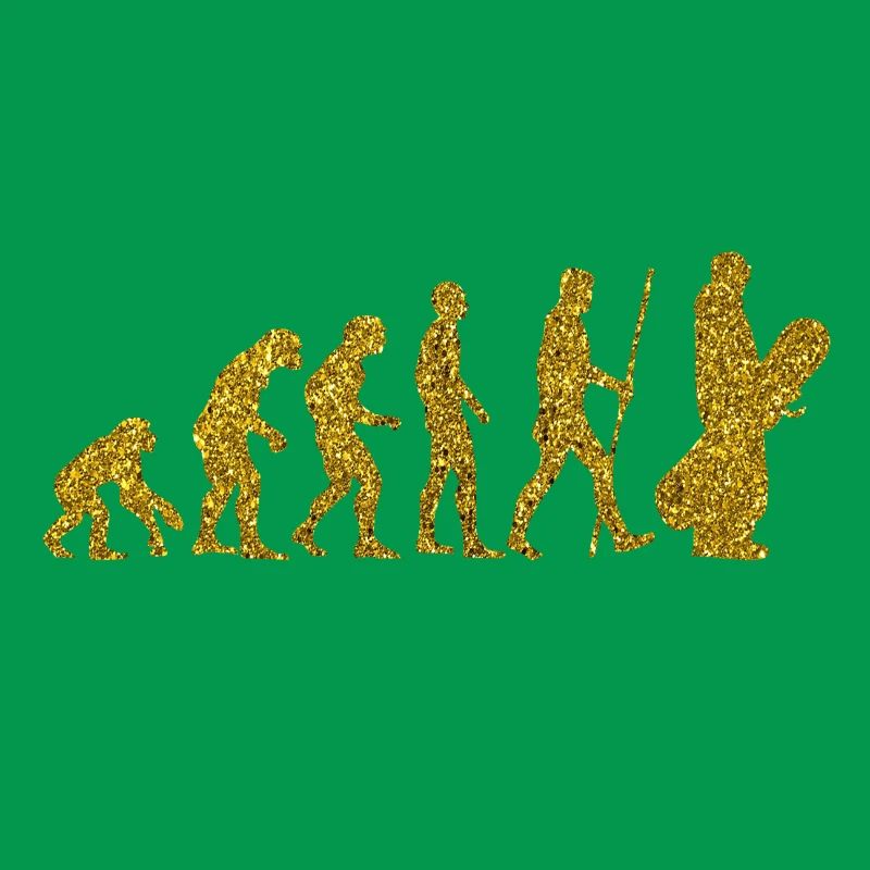 Evolution Snowboard Golden Glitter Effect