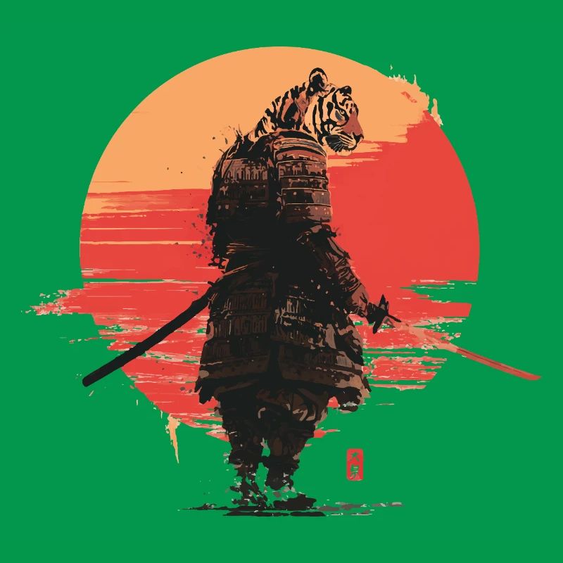 Tiger Samurai at Sunset