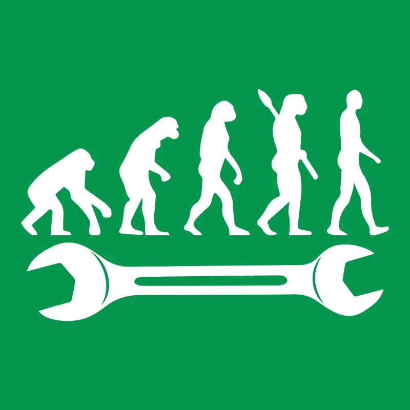 Evolution T-Shirt Mechanic Spanner Tool