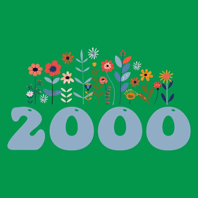 2000 Floral Pattern 2000 Floral Theme Flowers 2000