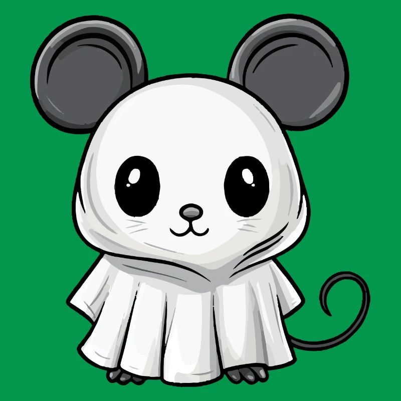 Mouse Halloween Comic Ghost