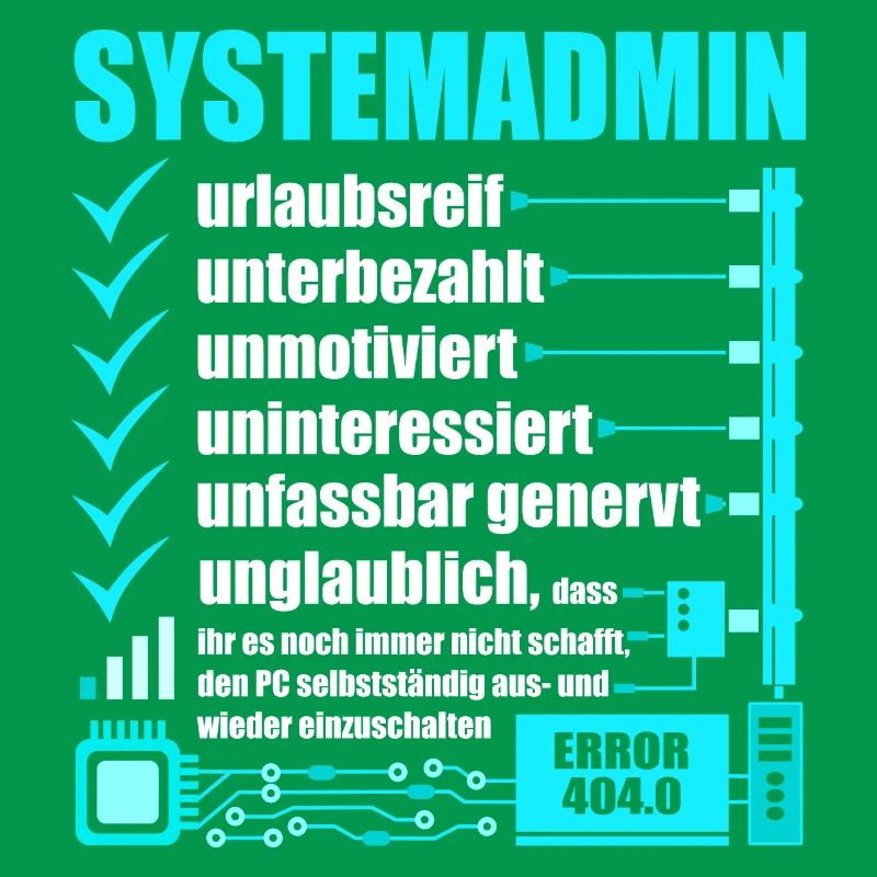Systemadministrator, IT-Support, Netzwerkadmin, PC