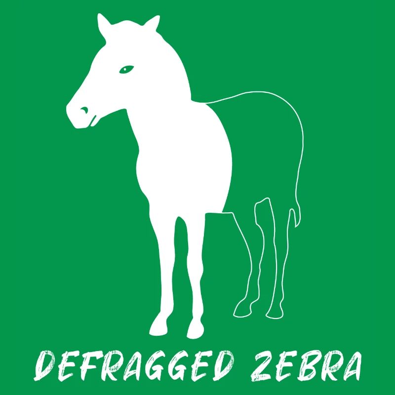 Defragged Zebra Admin Geek Programmierer Geschenk