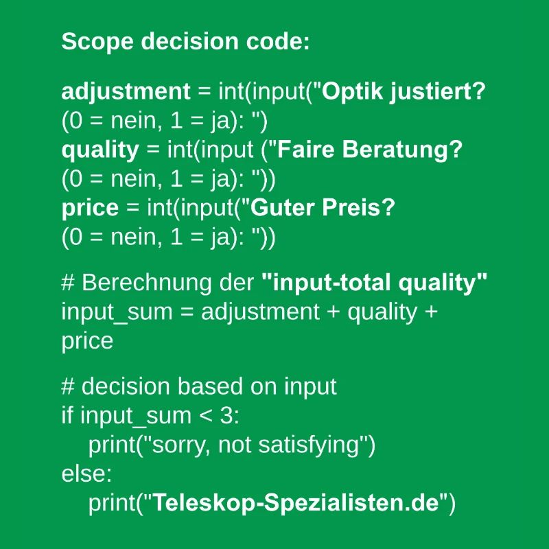 Télescope de code de décision de portée d’astronomie