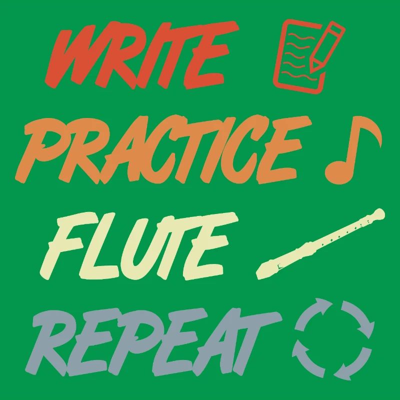 Write Practice Flute Repeat