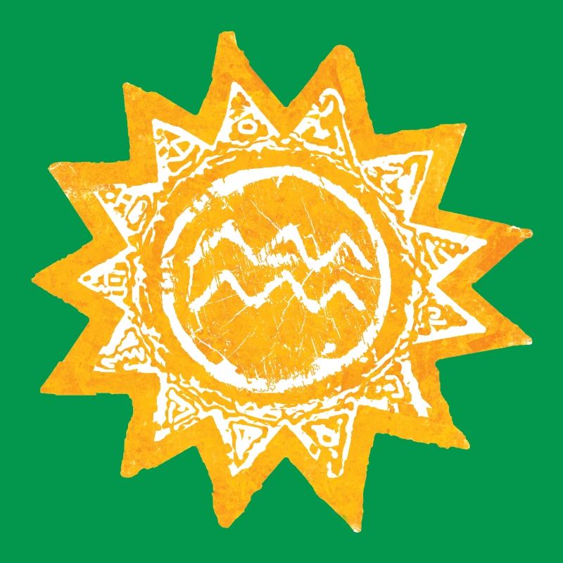 Design abstrait du soleil dans les tons de jaune de Majorque