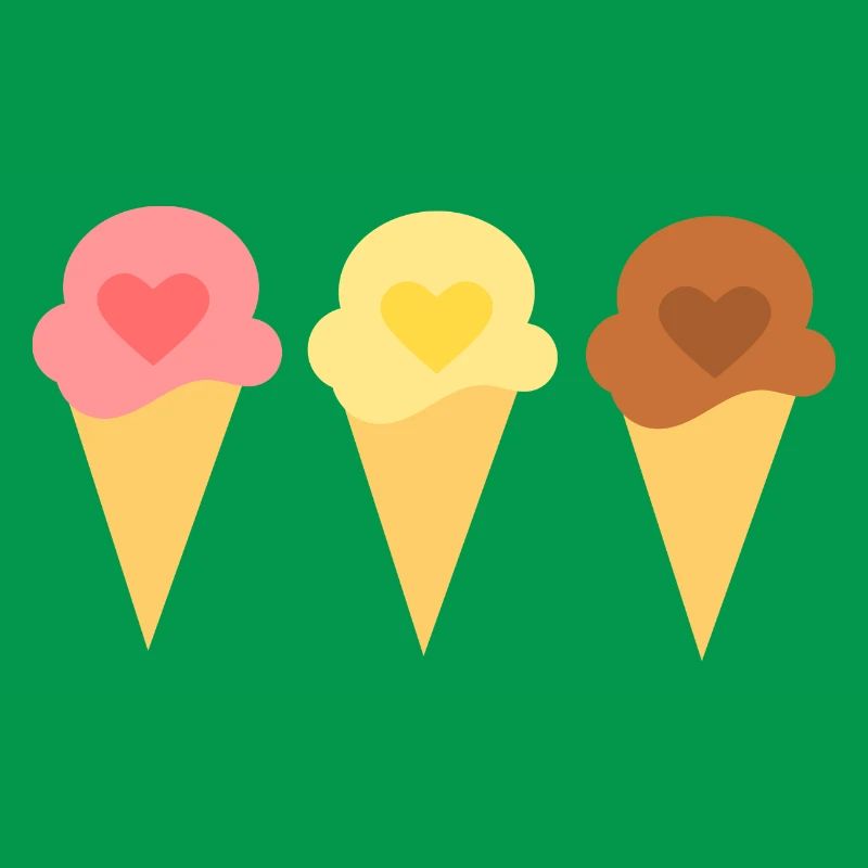 Eis Herz Eiscreme Erdbeereis Eisdiele Geschenk