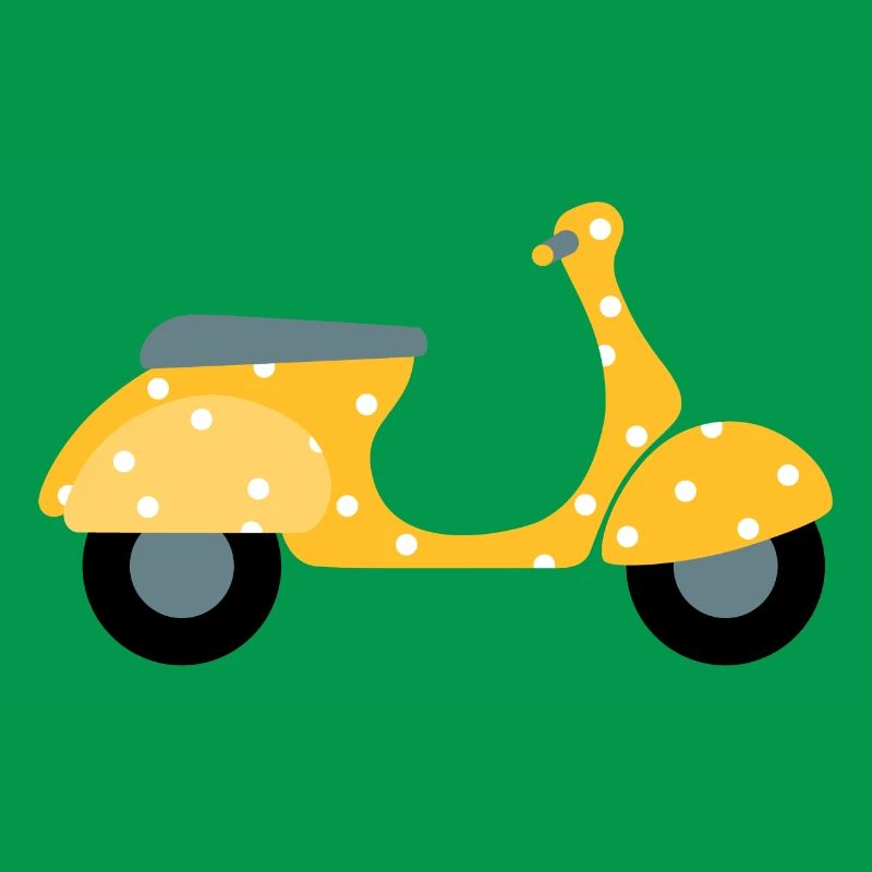 Scooter Dots Yellow Pattern Points Holiday Summer Fun