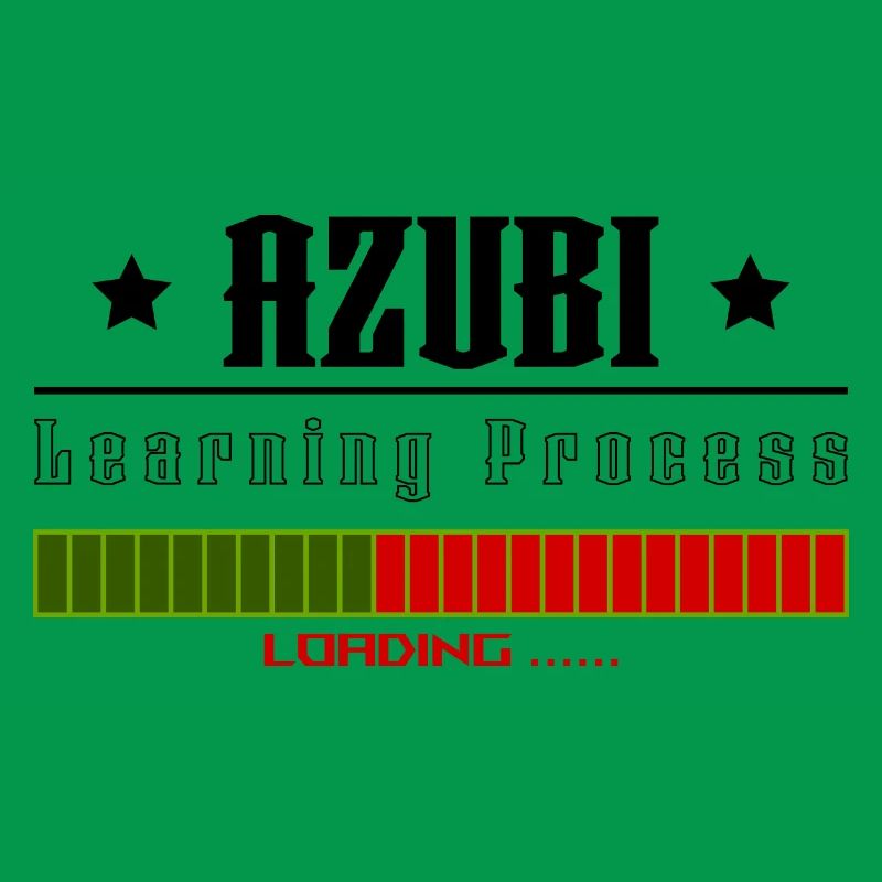 AZUBI learning process loading white tshirt