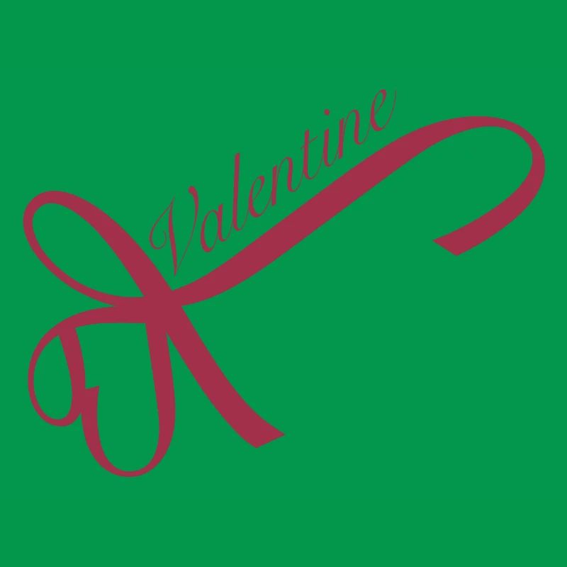 romantic Valentine's Day typography with bow