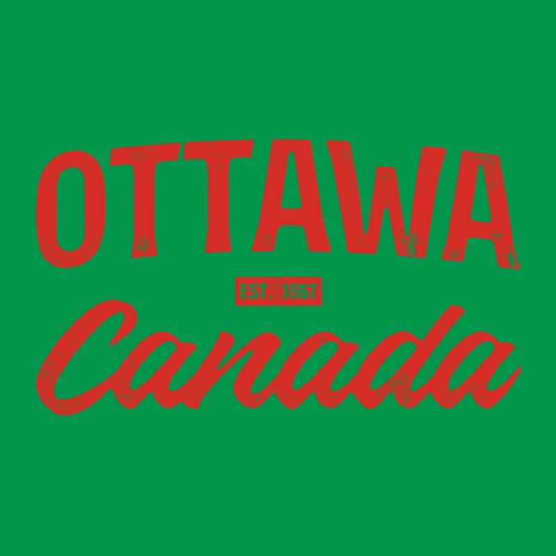 Ottawa Canada Retro Script Red