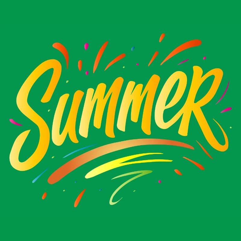 Summer Typo - Summer Design with Splash Elements