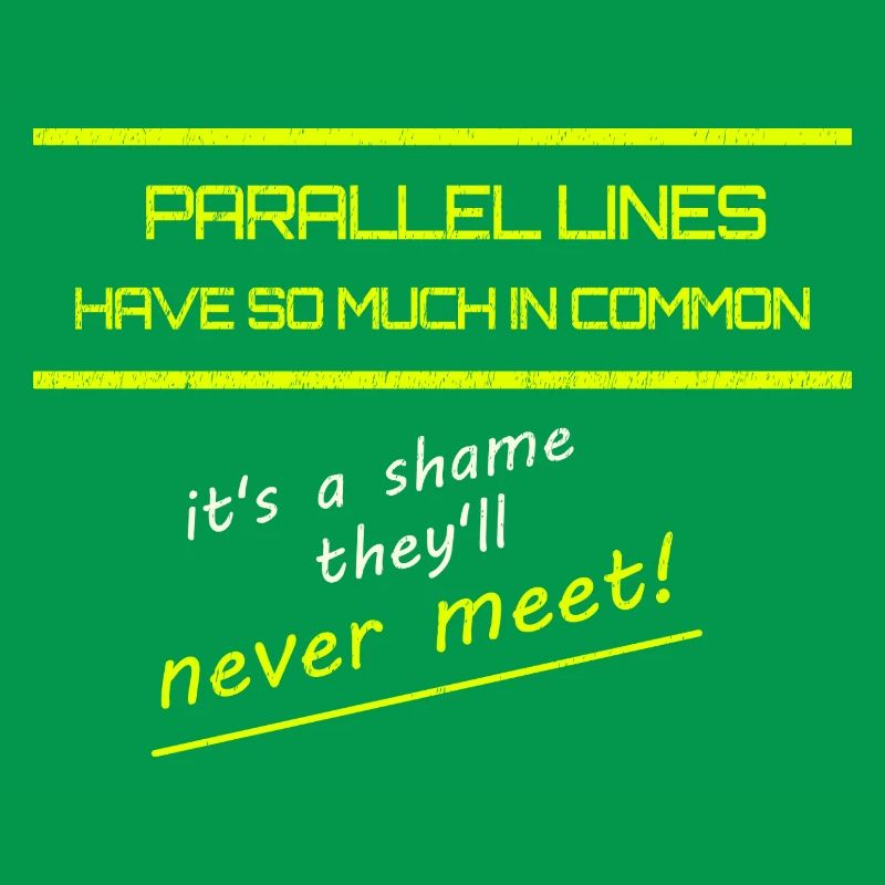 Funny Parallel Lines Math Tee