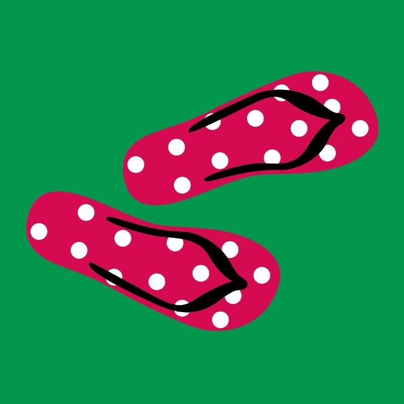 Slippers Toadstool Flip Flops Points Dots Summer