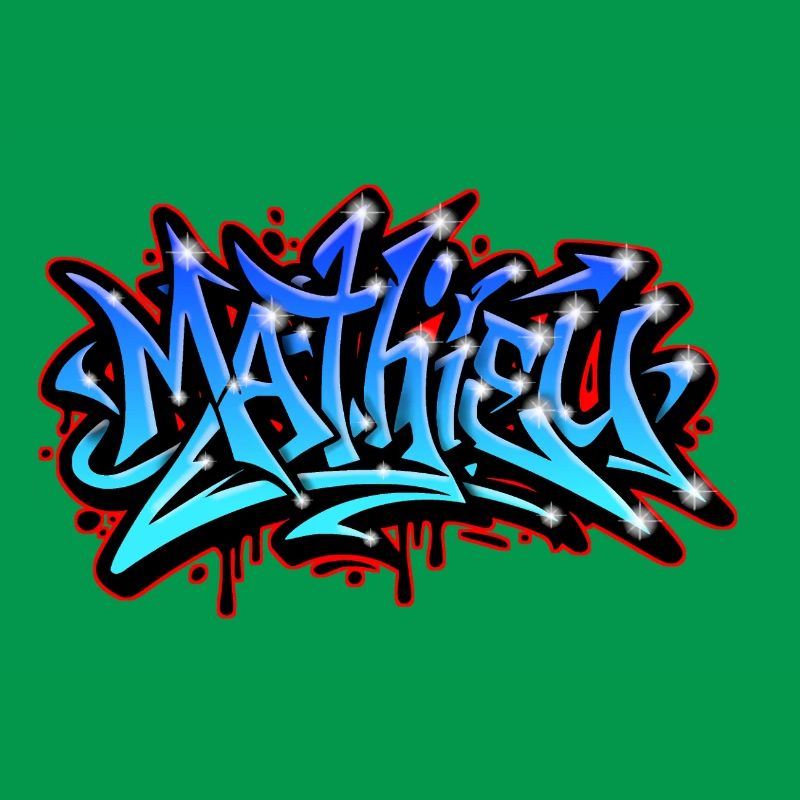 Mathieu Graffiti Neon imprimable sur textile 