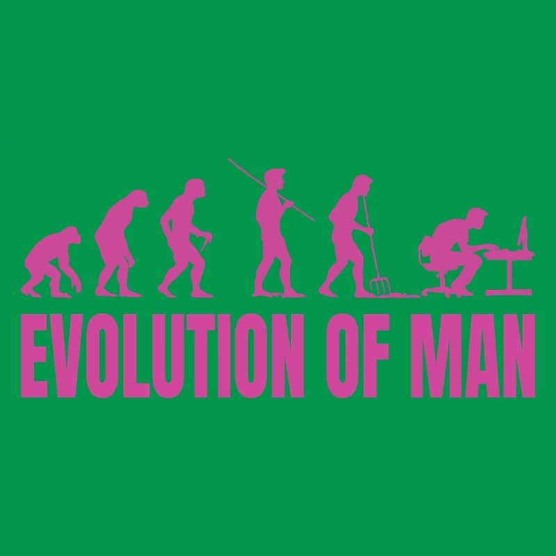 Evolution of Man Programmer Computer Science pink