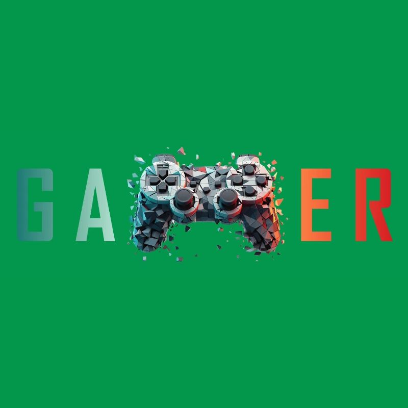 Gamer Explodierender Controller – Design