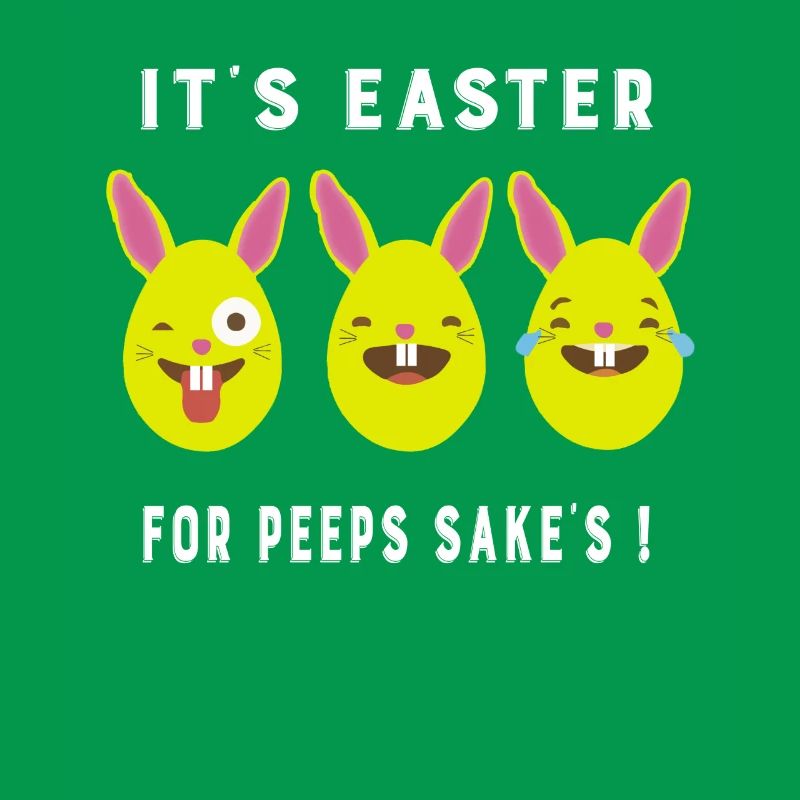 Emoji Bunny Eggs It's Easter For Peeps Sake
