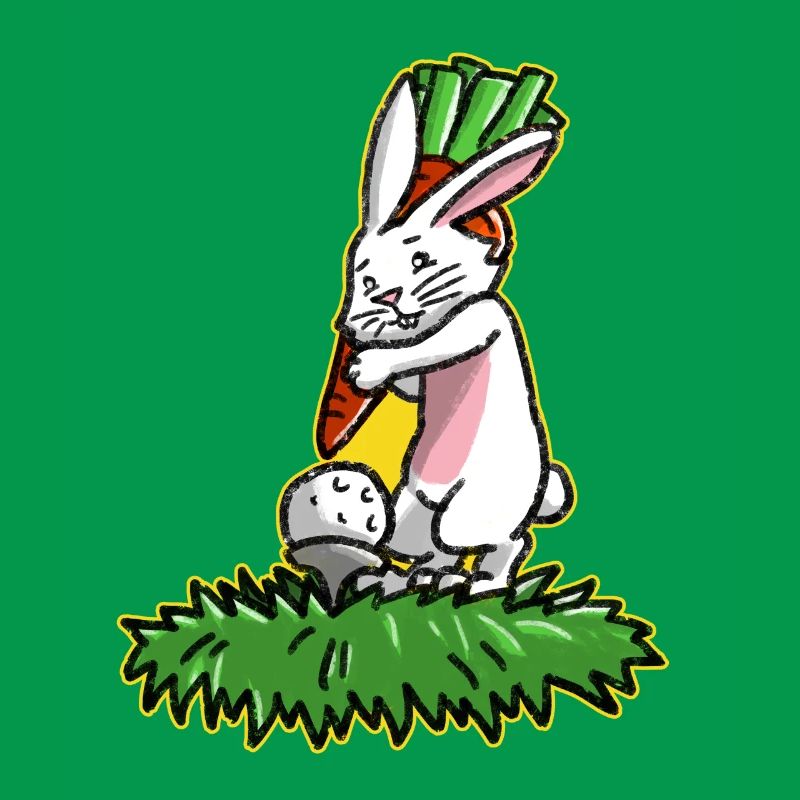 I love golf golfer easter bunny gift easter