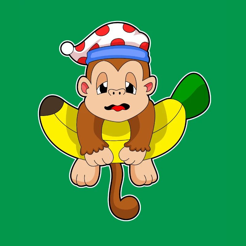 Monkey Sleeping Night Hat