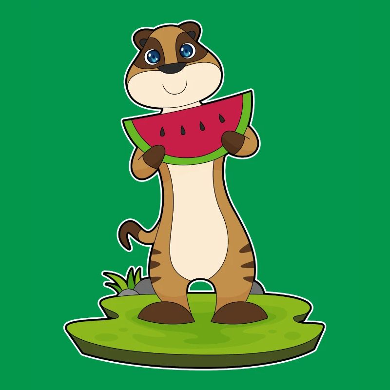 Suricate fruit de pastèque