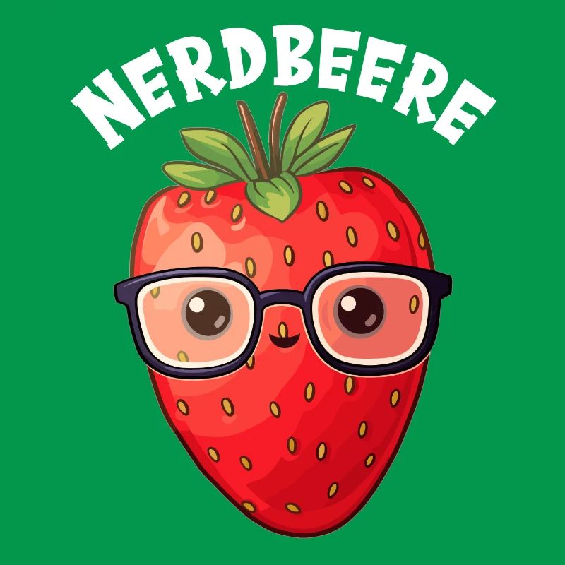 Nerdbeere Junge Mädchen Nerdy Nerd Erdbeere