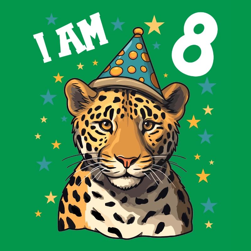Ich bin 8 Jahre alt Leoparde Leopard 8. Geburtstag